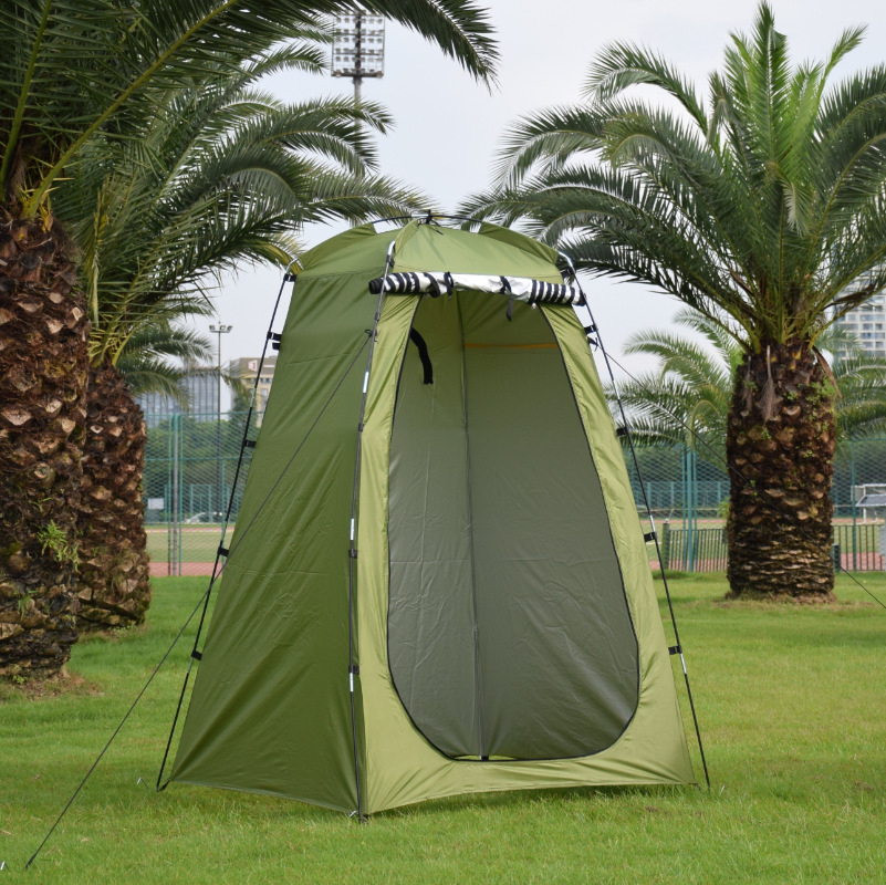 Cheap Goat Tents Dual Layer Waterproof Anti UV Tourist Tents Portable Changing Fitting Room Outdoor Camping Shower Bathing Tent Privacy Toilet   